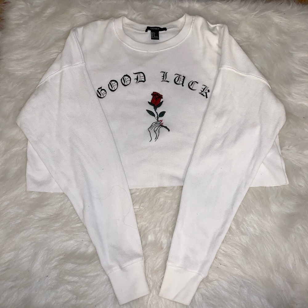 Forever21 long sleeve cropped top